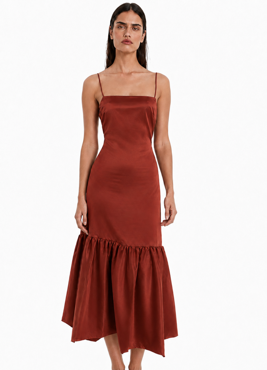 SYDNEY RUFFLE HEM GOWN