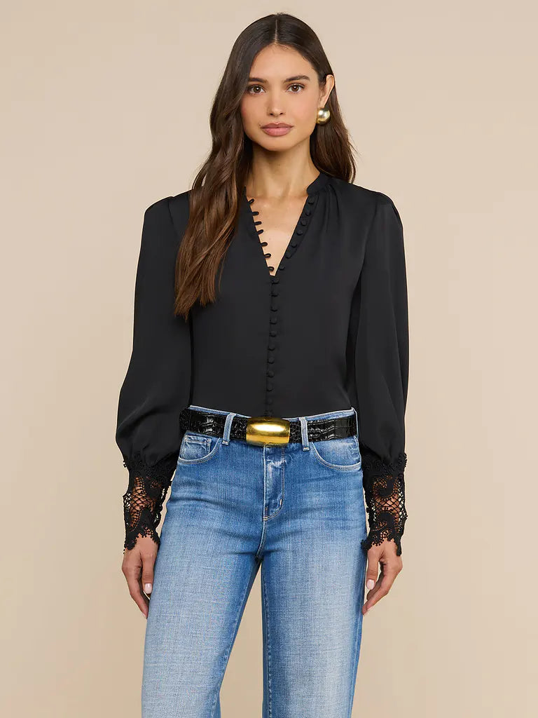 AVA LACE CUFF BLOUSE