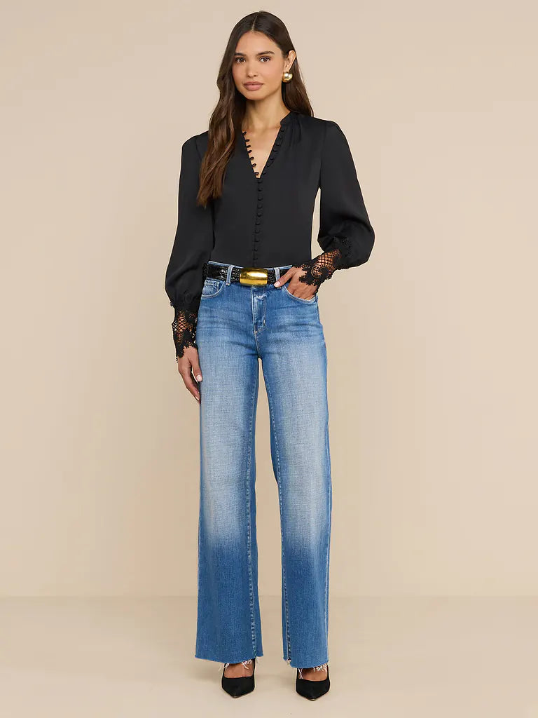 AVA LACE CUFF BLOUSE