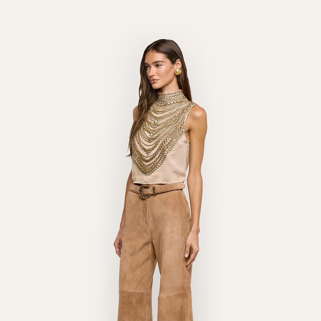 YUN DRAPED CRYSTAL TANK