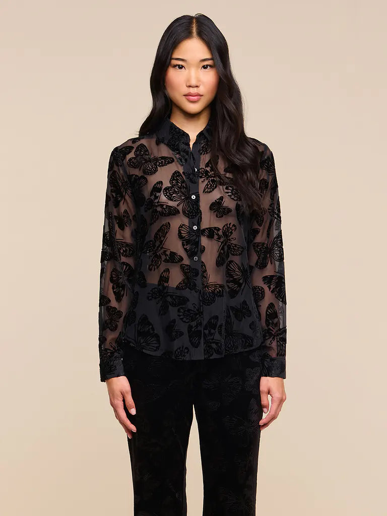 LAURENT VELVET BLOUSE