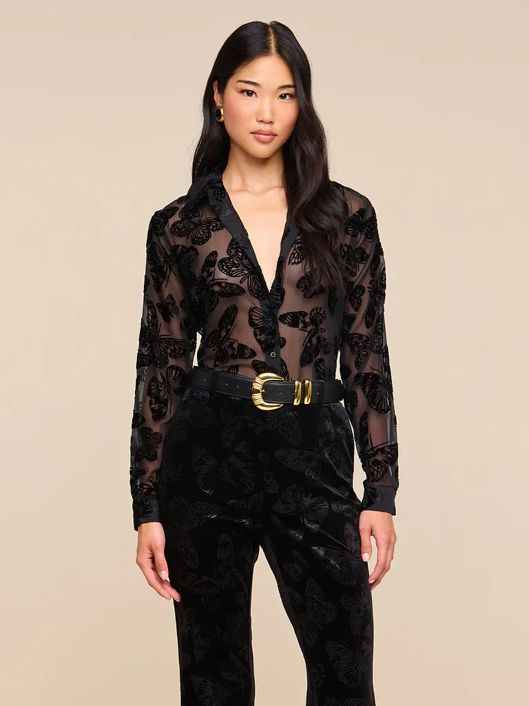 LAURENT VELVET BLOUSE