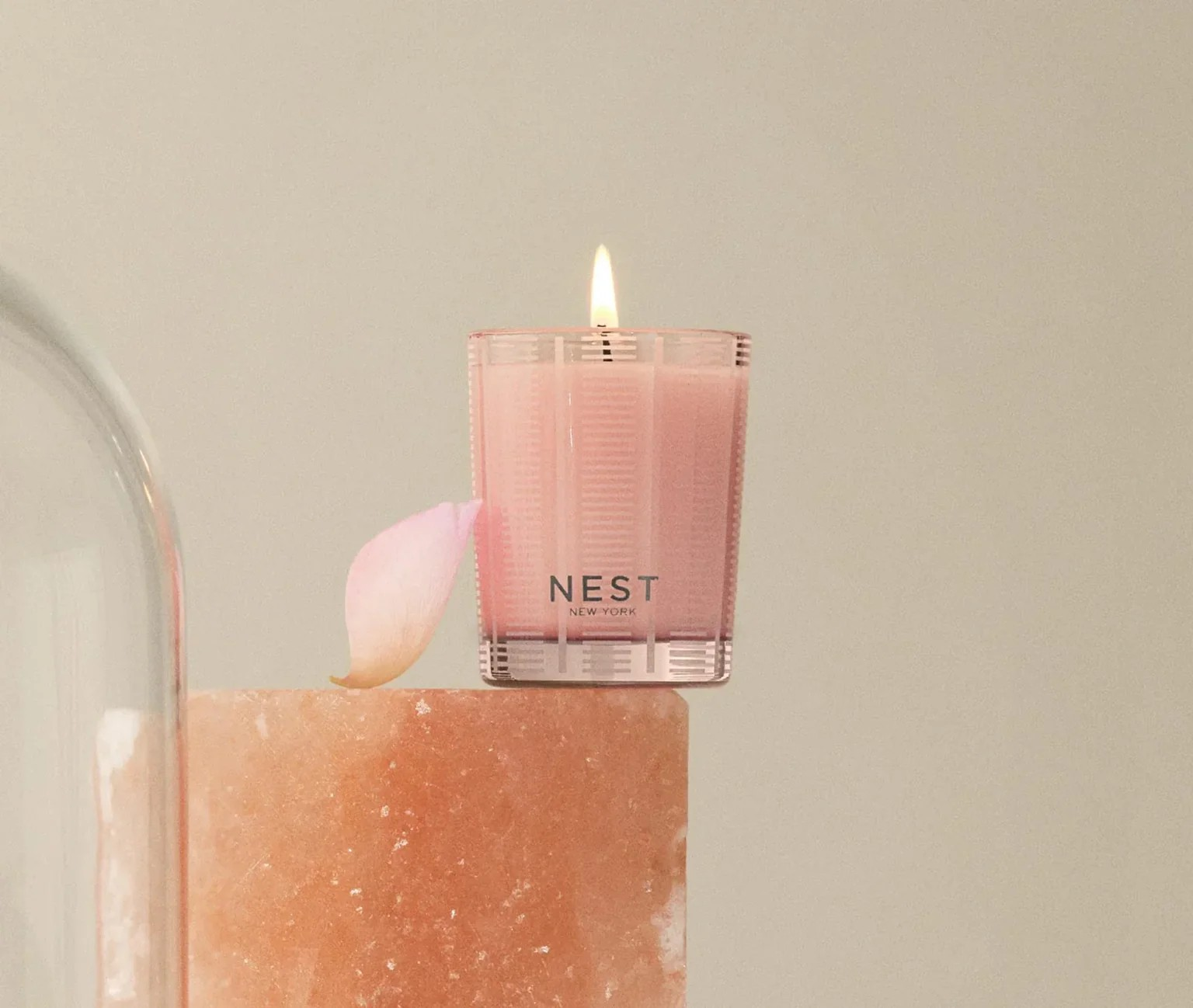 HIMALAYAN SALT & ROSEWATER VOTIVE CANDLE