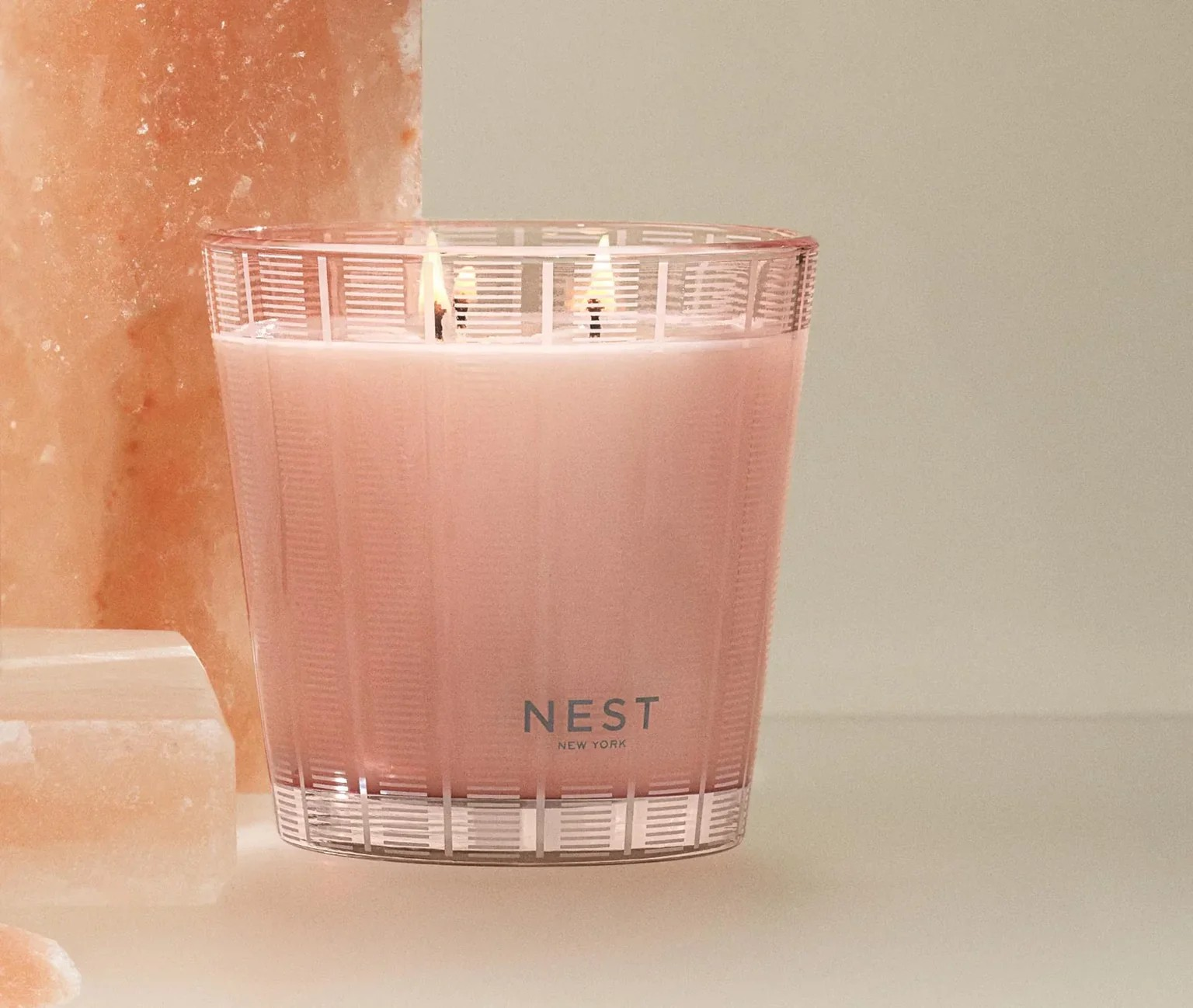 HIMALAYAN SALT & ROSEWATER 3-WICK CANDLE