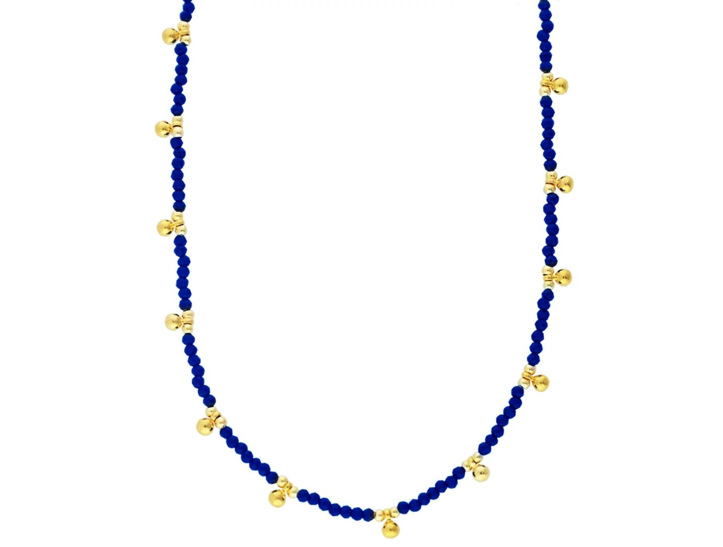GOLD PLATED SEMI PRECIOUS STONE CHOKER