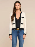 ZEPHYRA POINTELLE KNIT CARDIGAN