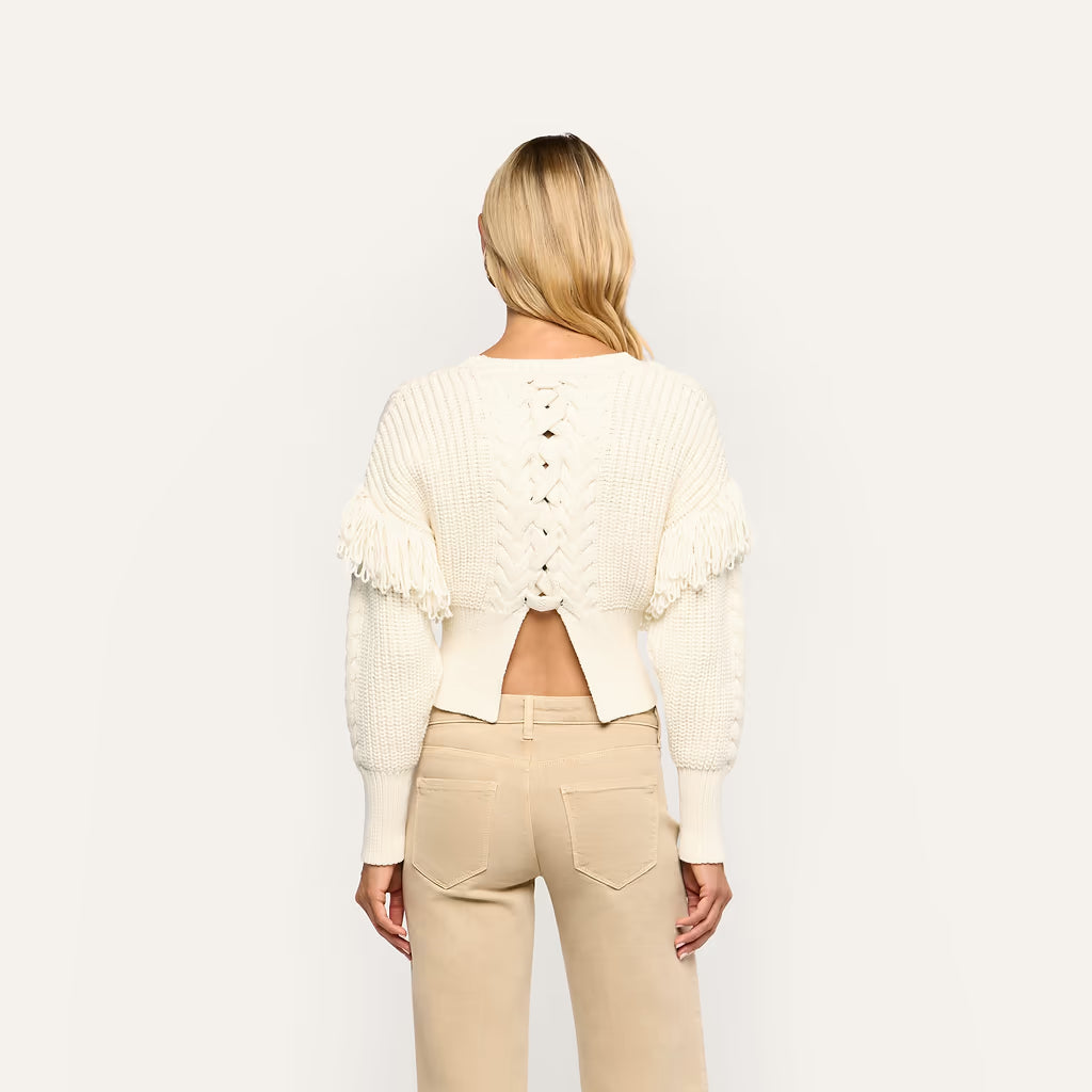 OTTAVIA LACE BACK PULLOVER