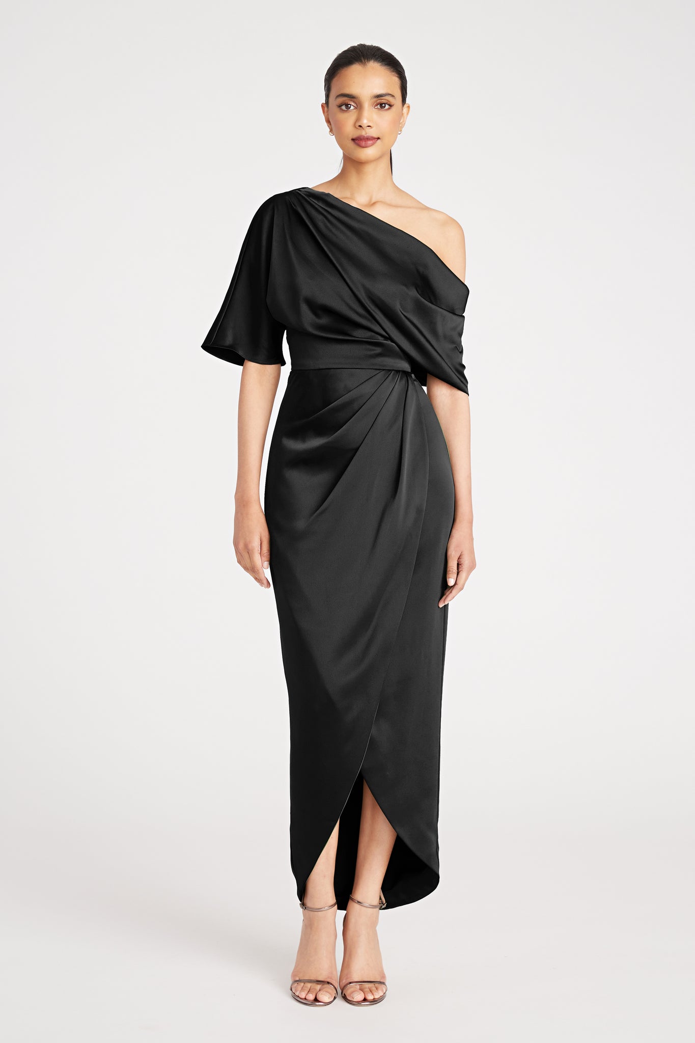 RAYNA ONE SHOULDER DRAPED GOWN