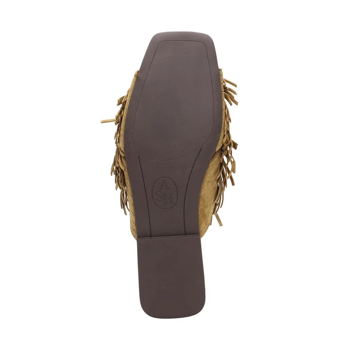 BRIGITTE FRINGE SLIDE FLAT SANDAL