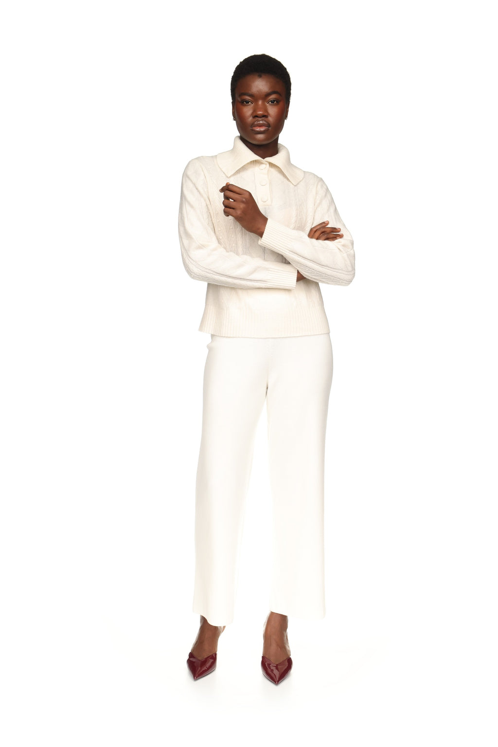 MIXED CABLE BUTTON UP