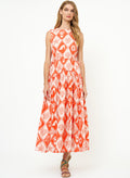 SLEEVELESS PIPED MAXI