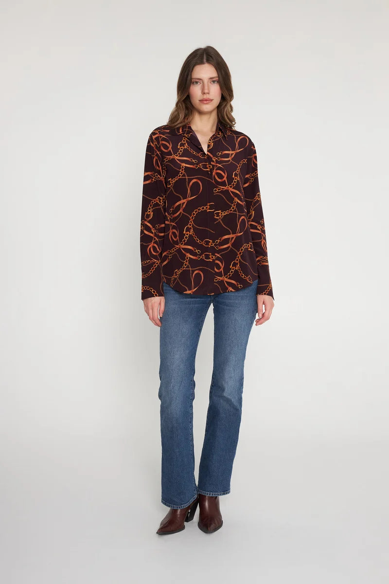 DARIA FRENCH CUFF SILK BLOUSE