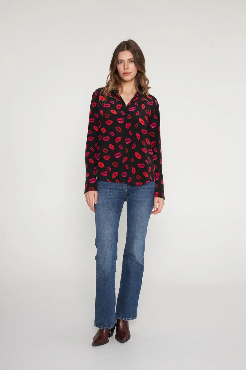 DARIA FRENCH CUFF SILK BLOUSE