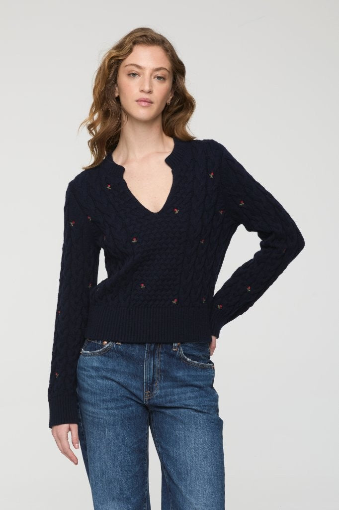 SHANA LS CABLE SWEATER