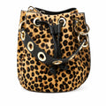 LEATHER & COWHIDE BUCKET BAG