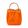 LEATHER & COWHIDE BUCKET BAG