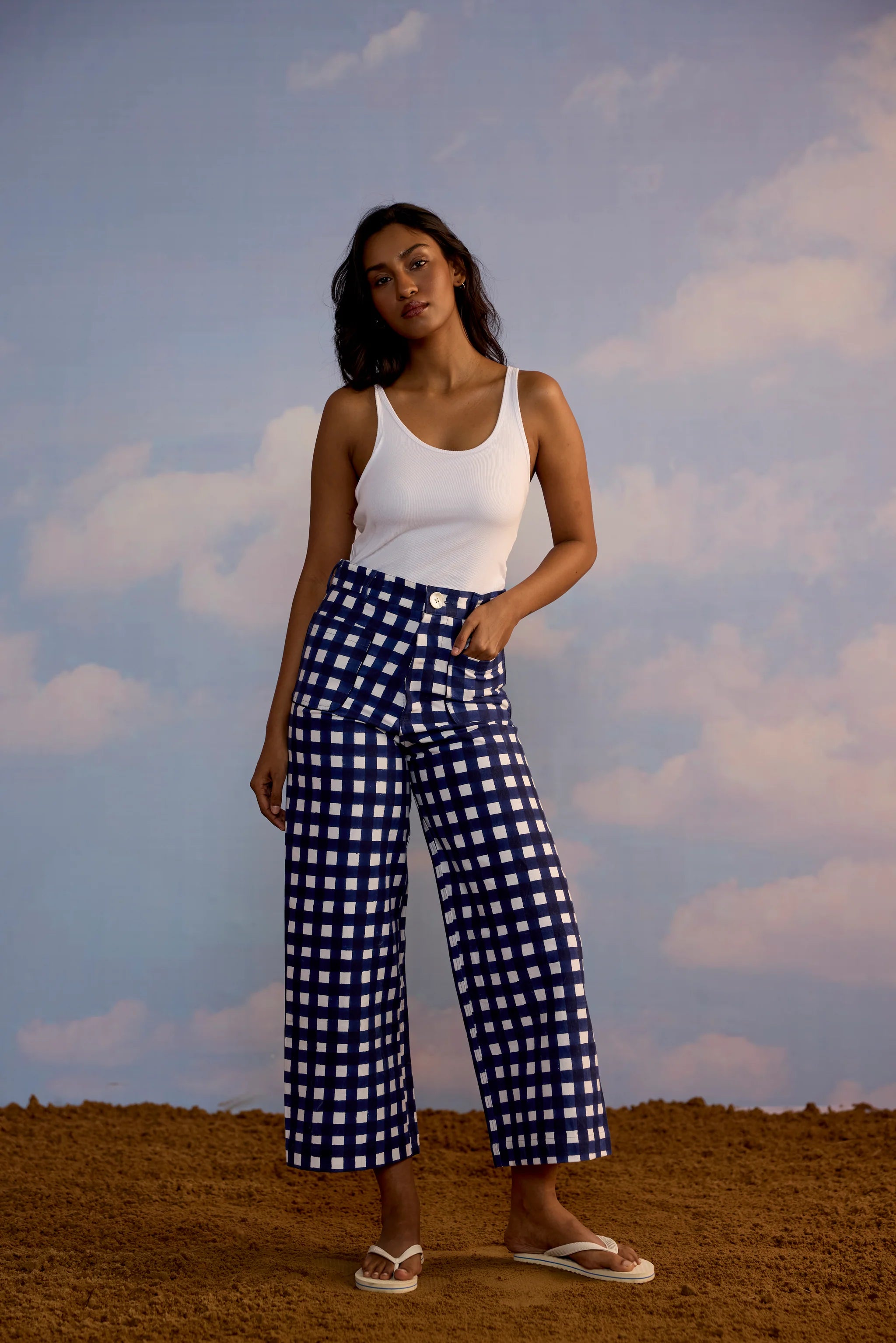 PAINTER PANT IN GINGHAM PRINT