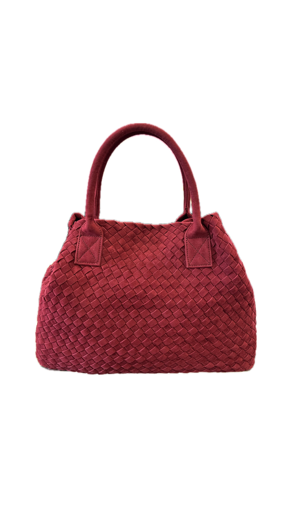 MAROON WOVEN TOTE