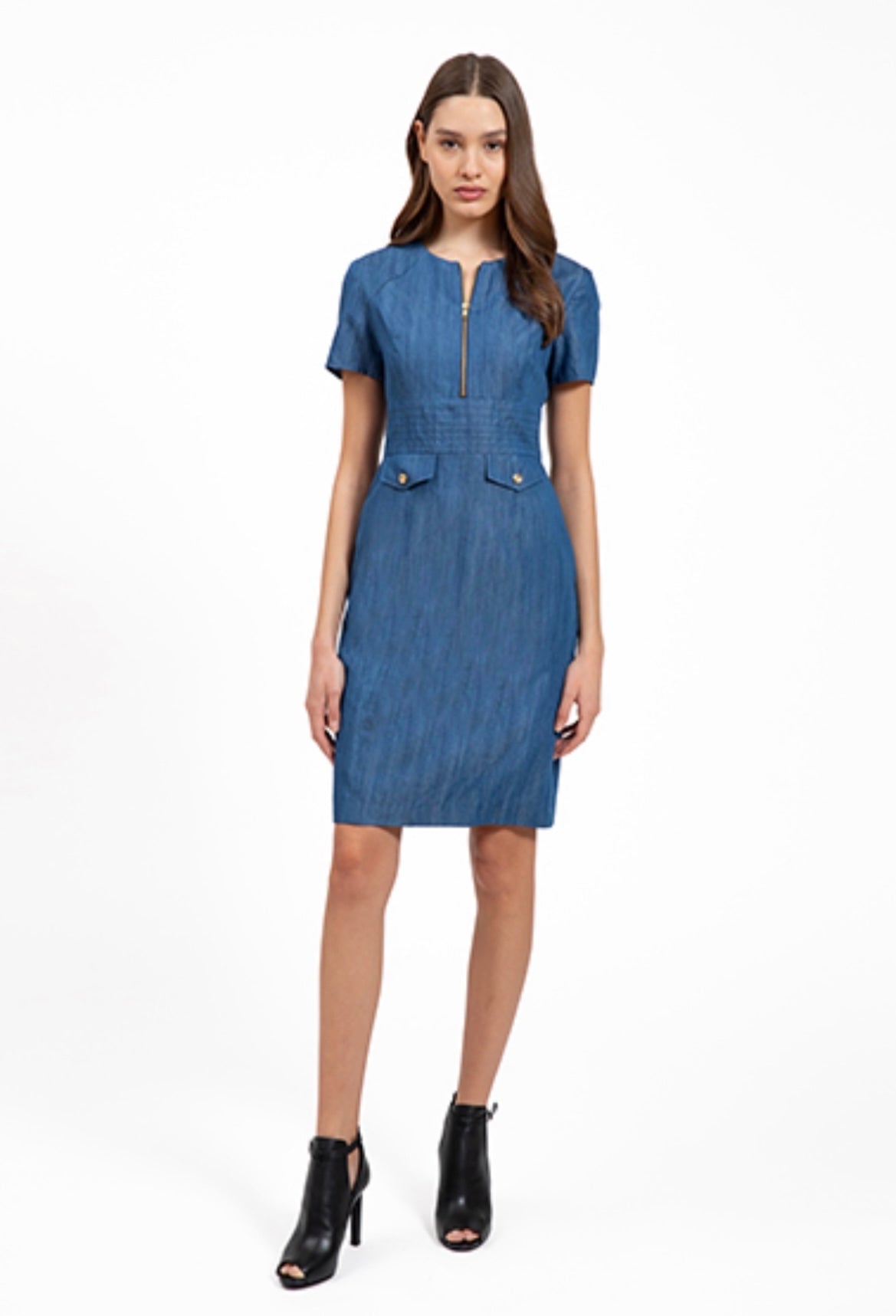 DENIM BIGIO DRESS