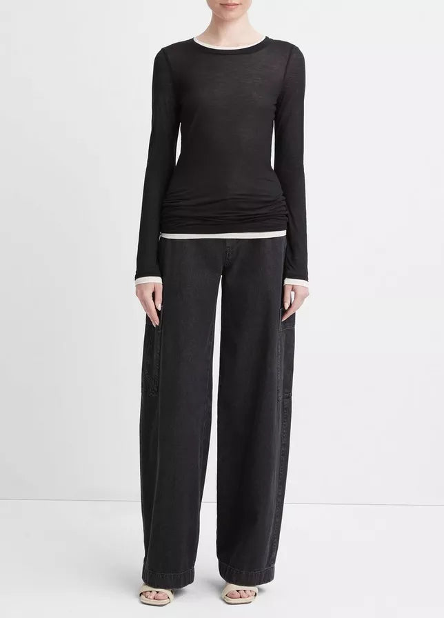 DOUBLE LAYER LONG SLEEVE TEE