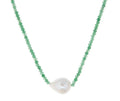 SEMI-PRECIOUS STONE NECKLACE WITH PEARL