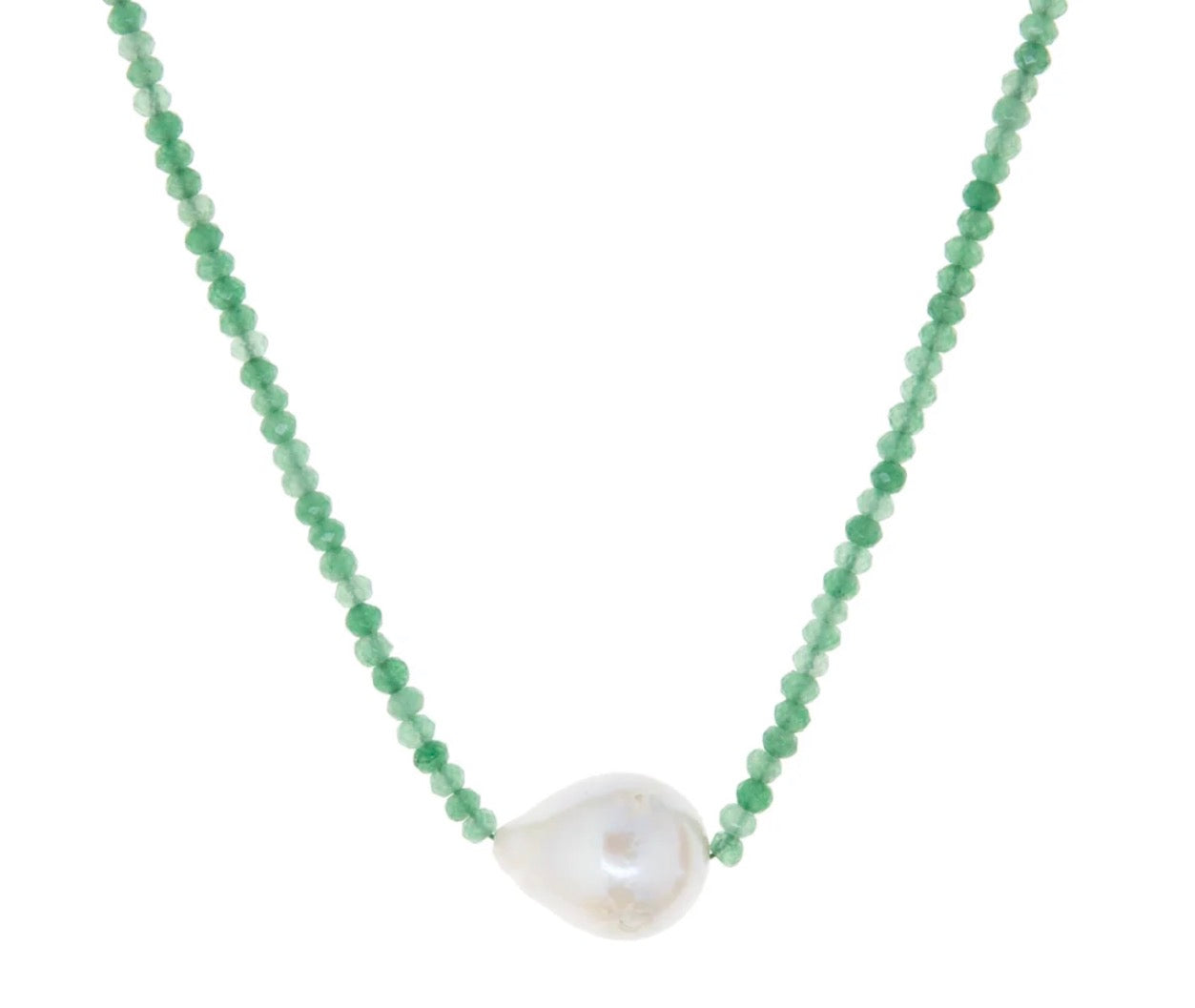 SEMI-PRECIOUS STONE NECKLACE WITH PEARL