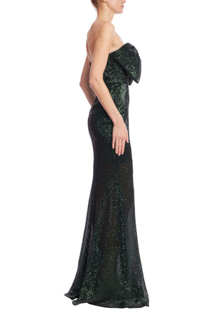 STRAPLESS BOW GOWN