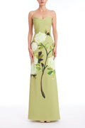 FLORAL STRAPLESS GOWN