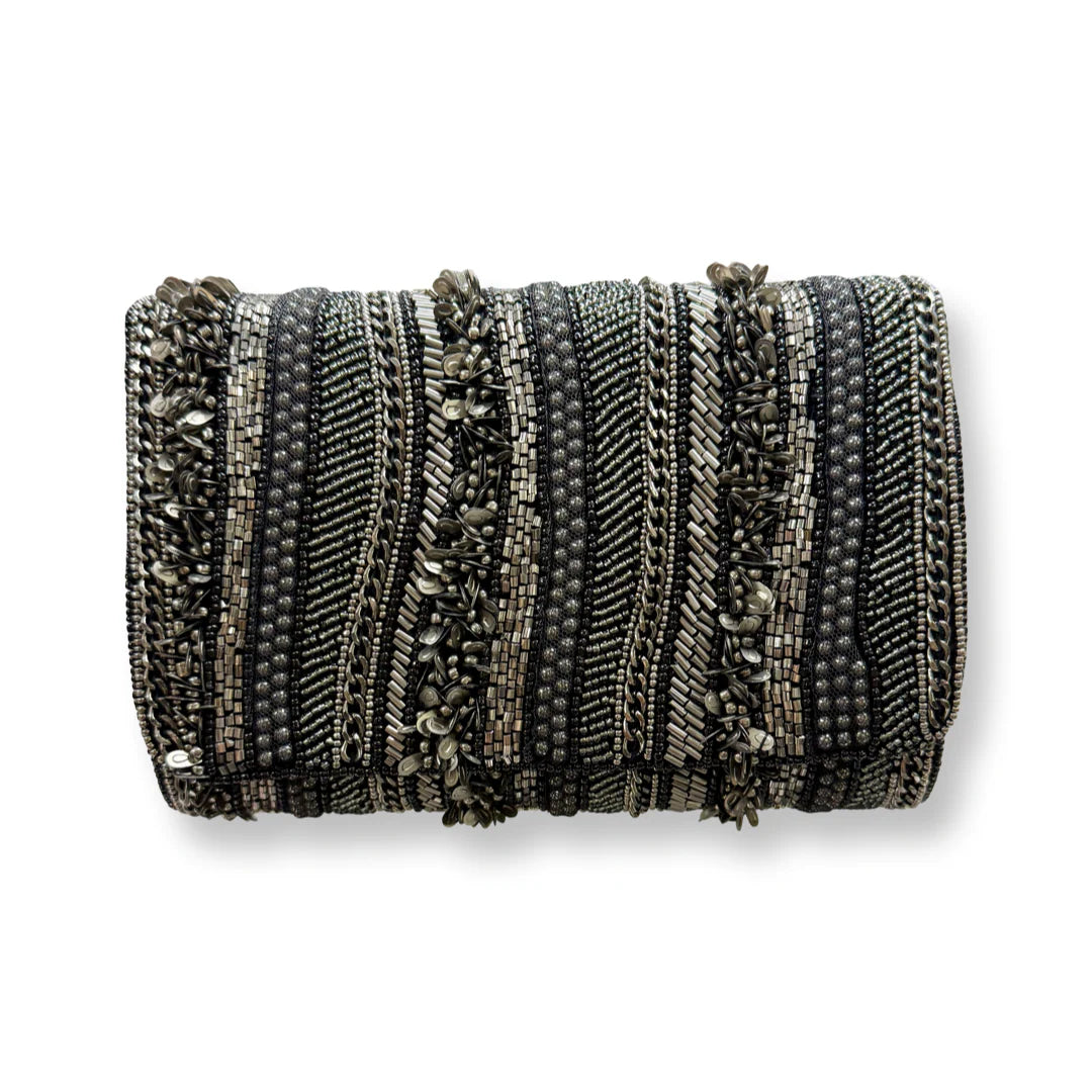 DAVID JEFFERY HANDBAG CLUTCH W/CHAIN