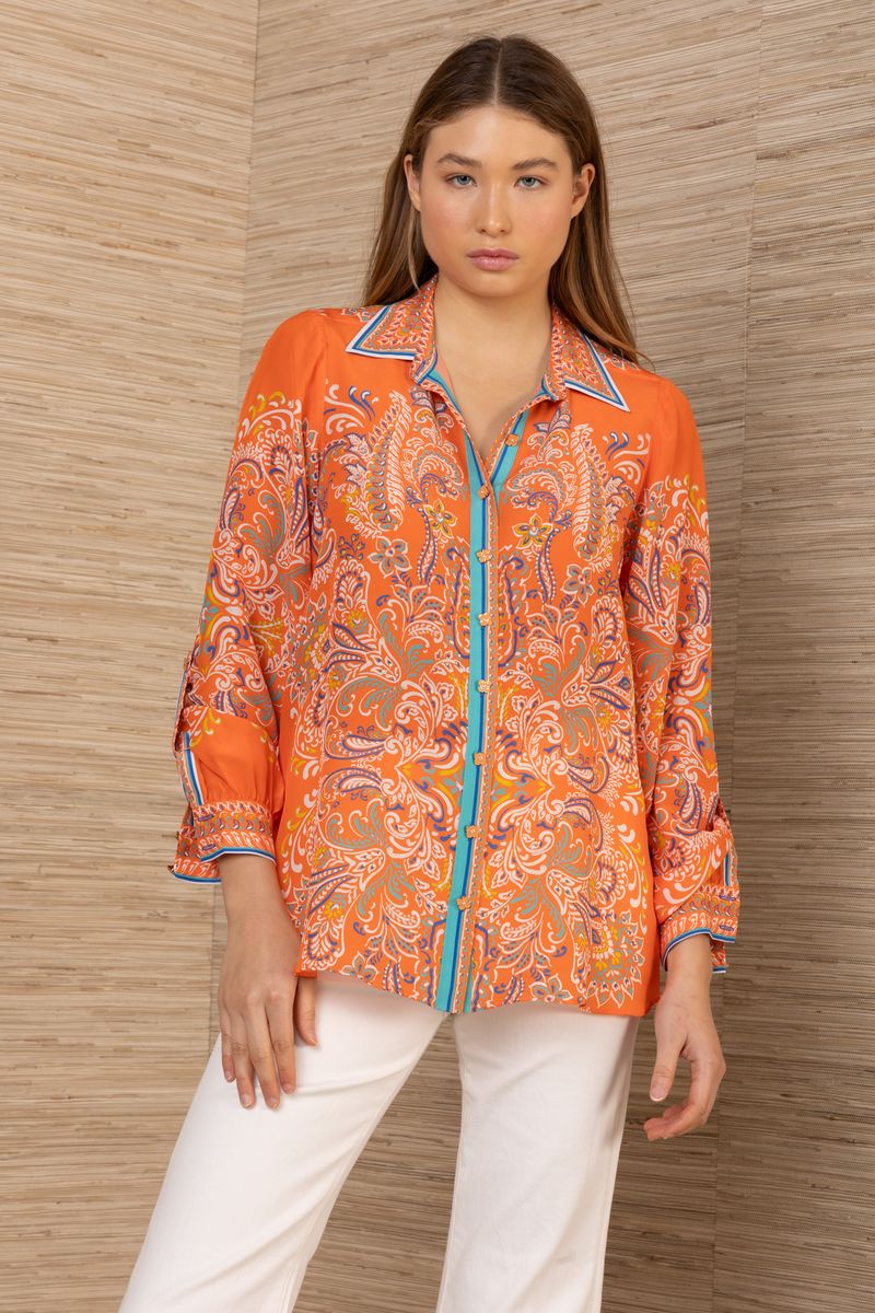 LONG SLEEVE BUTTON UP TOP