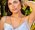 GOLD PLATED SEMI PRECIOUS STONE CHOKER