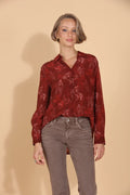 HORSE PRINT SILK BLOUSE