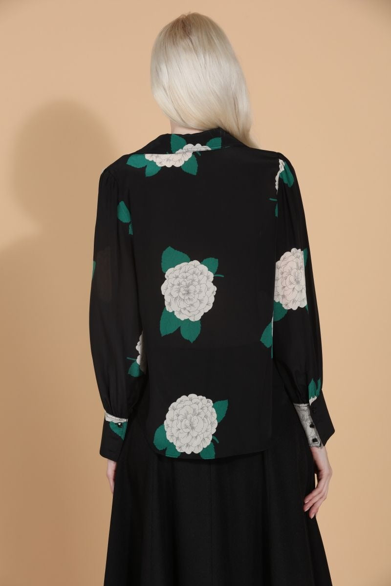 MULTI PRINT SILK BLOUSE