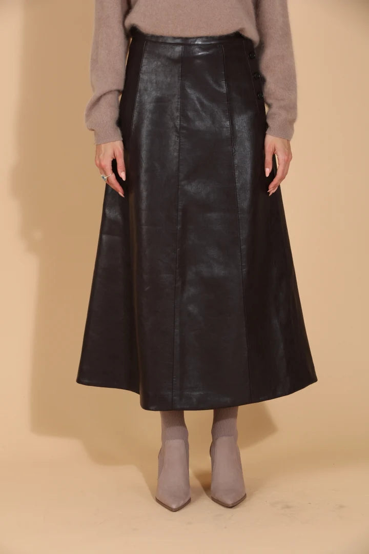 PLEATHER SKIRT