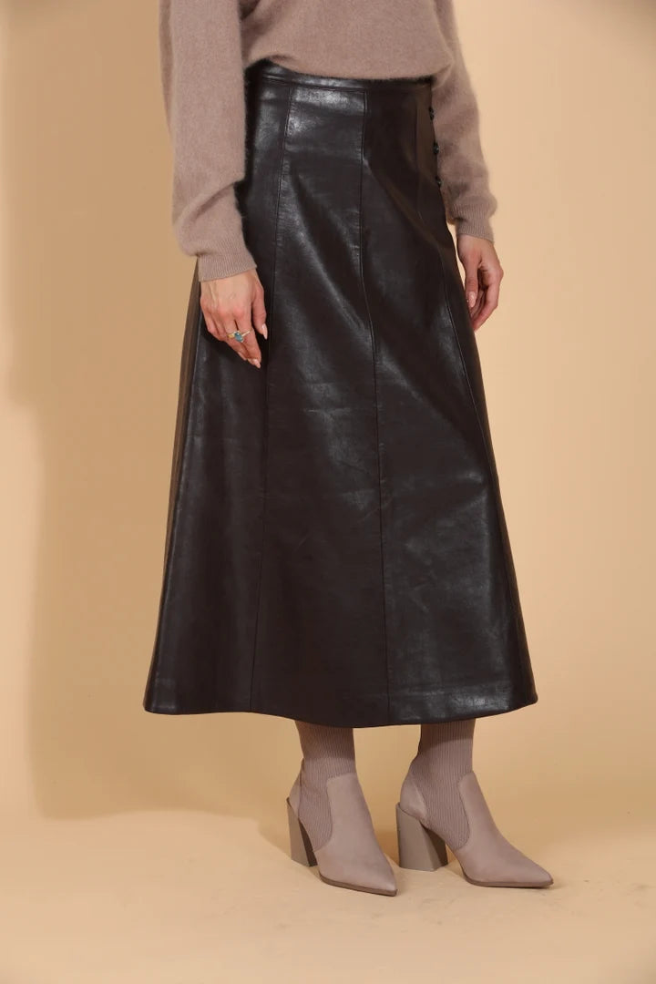 PLEATHER SKIRT