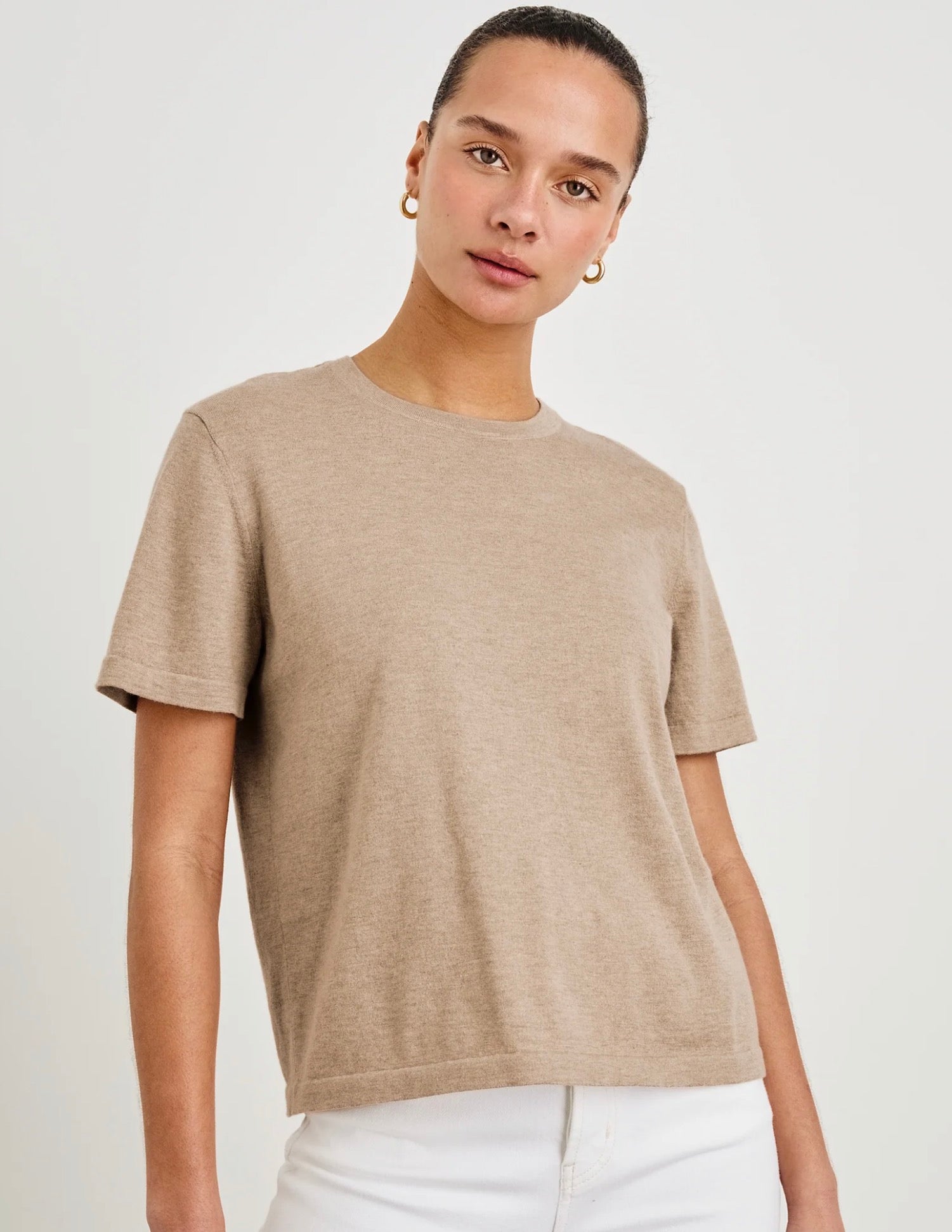 COTTON CASHMERE SHORT SLEEVE TEE