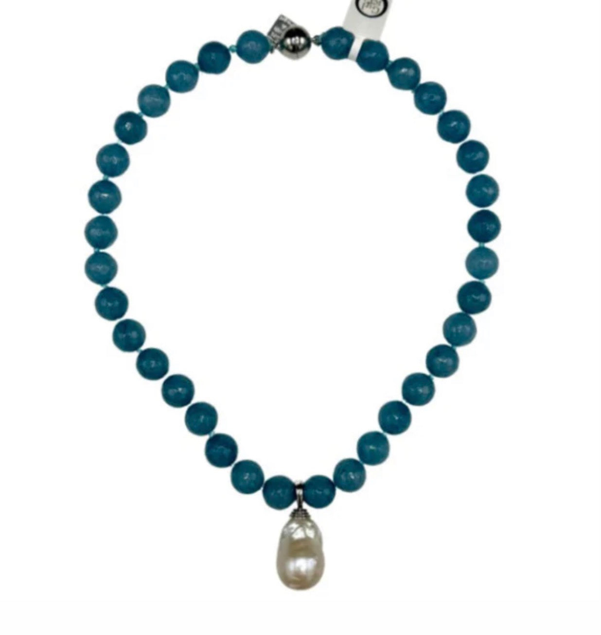 SMOKY BLUE QUARTZ PEARL DROP