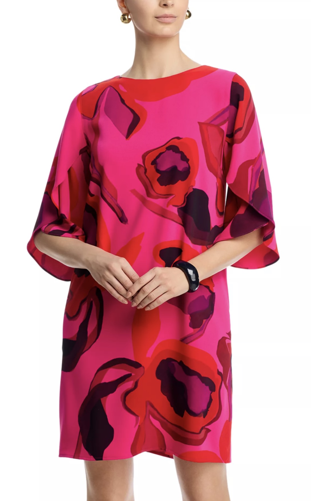 PETAL SLEEVE DRESS