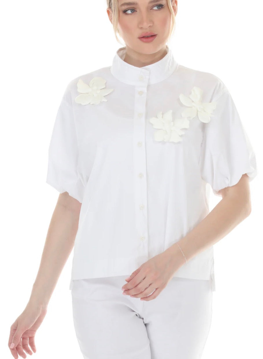 WHITE FLOWER BLOUSE