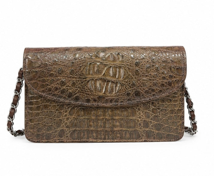 HORN-BACK CROCODILE SQUARE PURSE