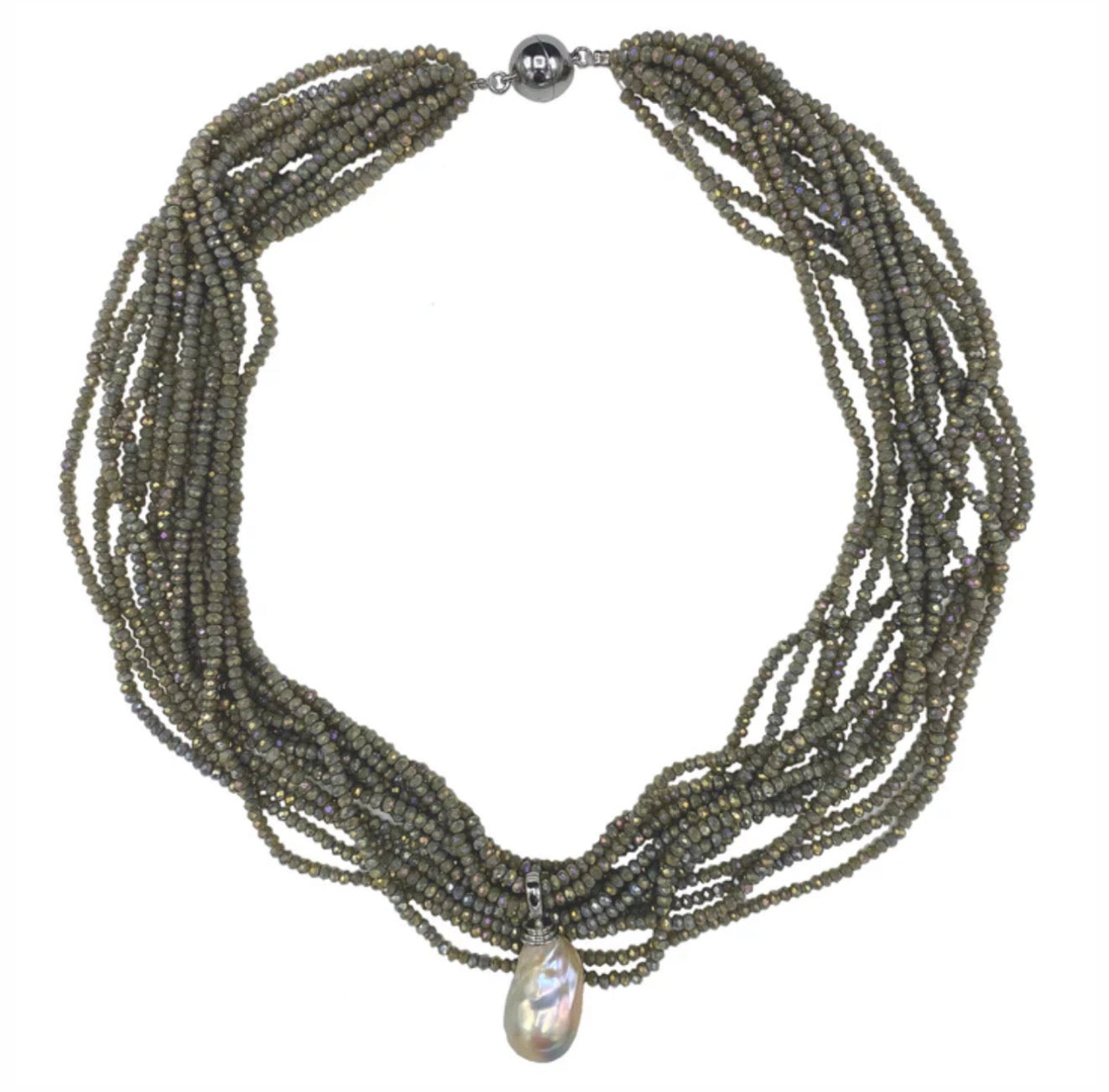 THE CRYSTAL NECKLACE PISTACHIO