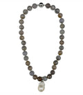 SMOKY QUARTZ PEARL DROP