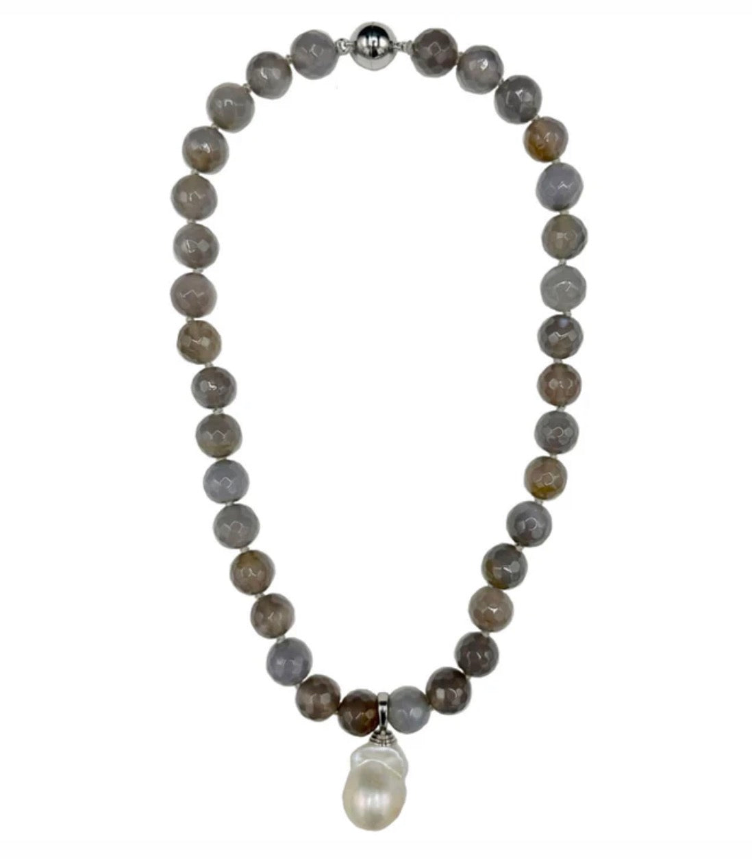 SMOKY QUARTZ PEARL DROP