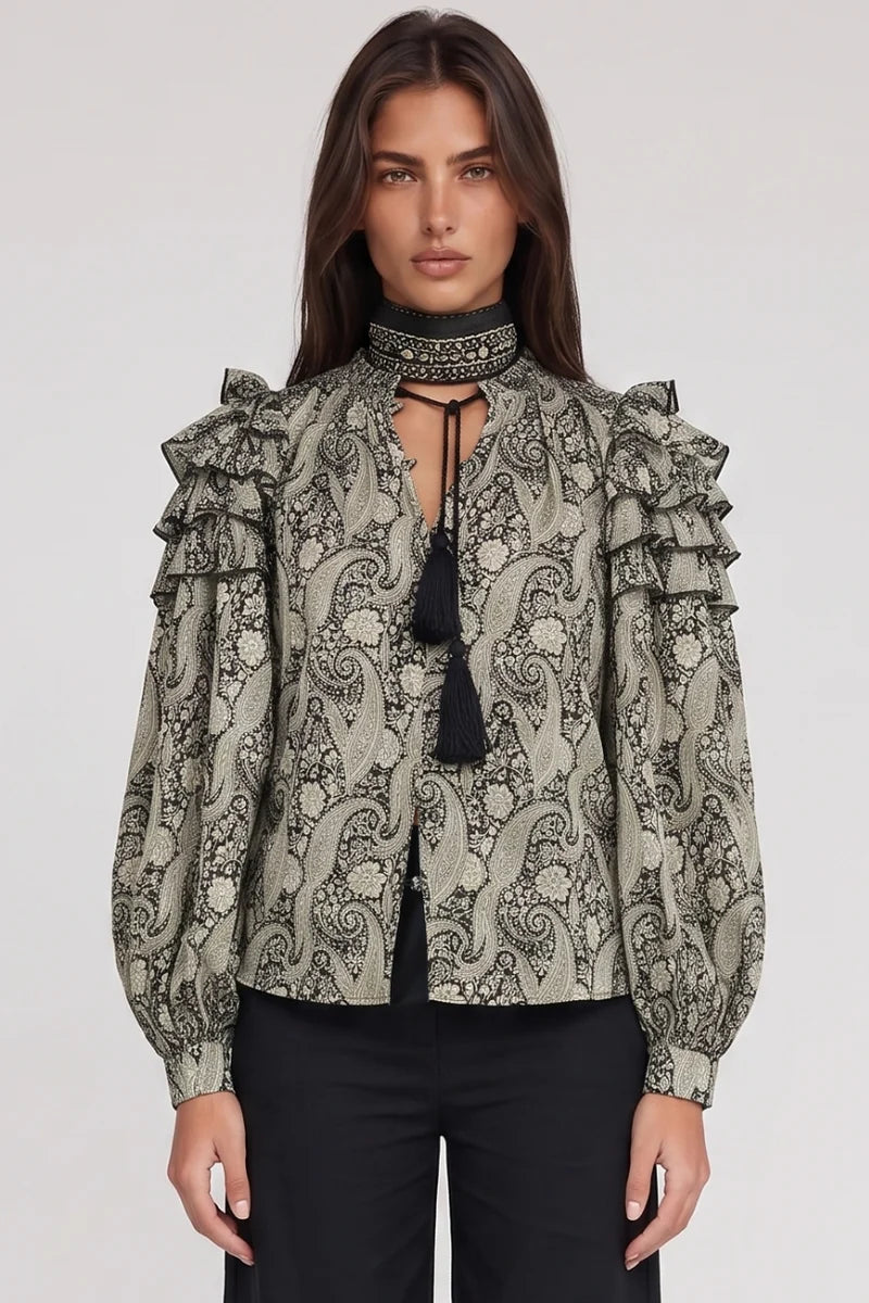 VARA PAISLEY TOP