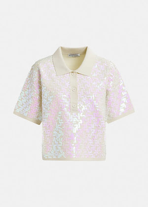 GLITZ EMBROIDERED POLO