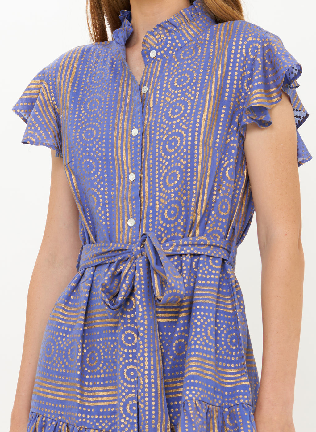 RUFFLE COLLAR BUTTON MINI