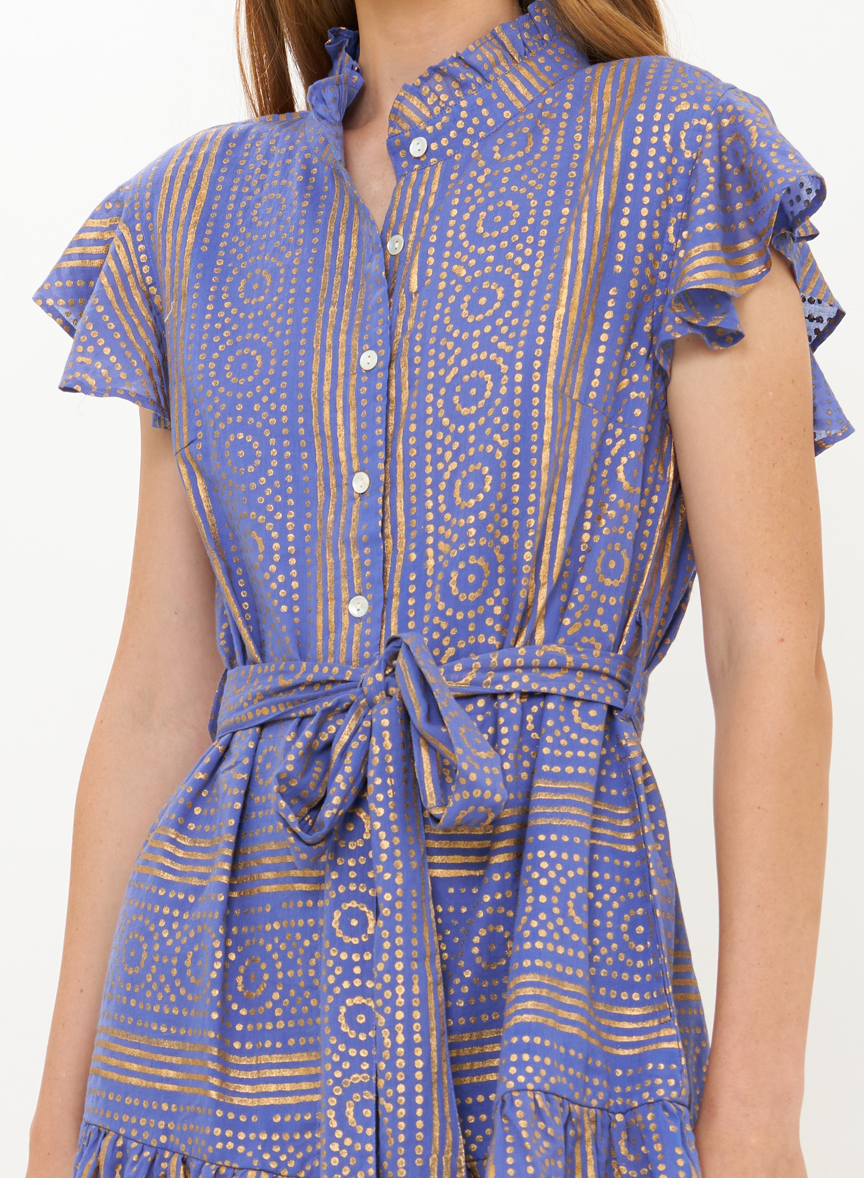 RUFFLE COLLAR BUTTON MINI