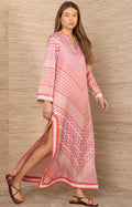 LONG SLEEVE V-NECK DRESS