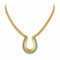 TURQUOISE HORSESHOE NECKLACE