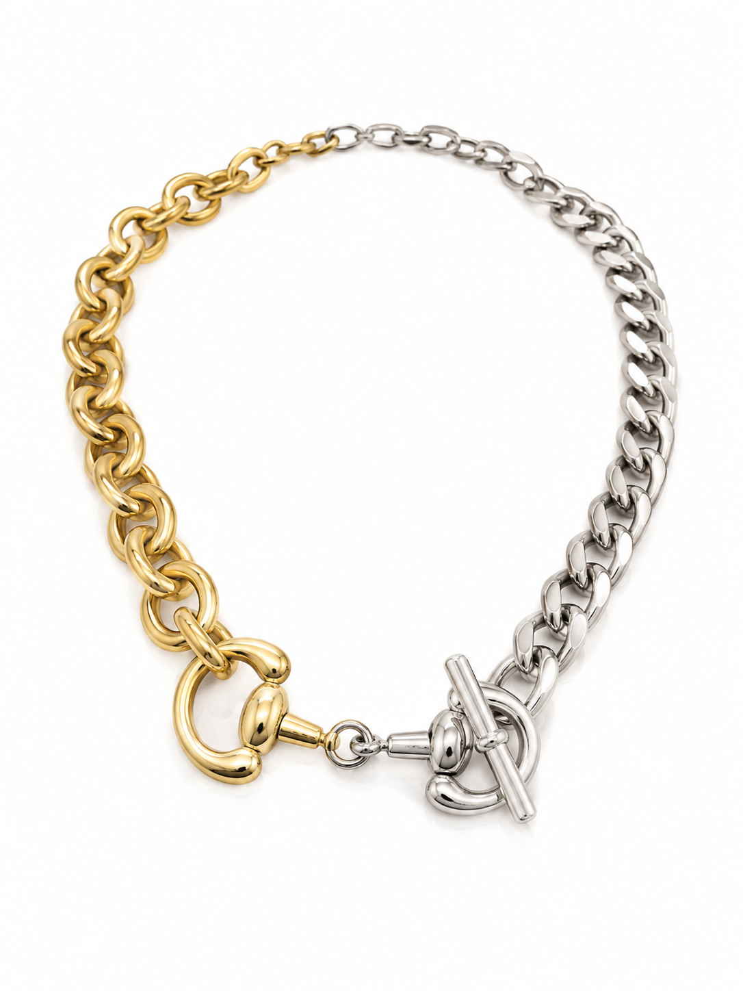 TWO-TONE HORSEBIT NECKLACE
